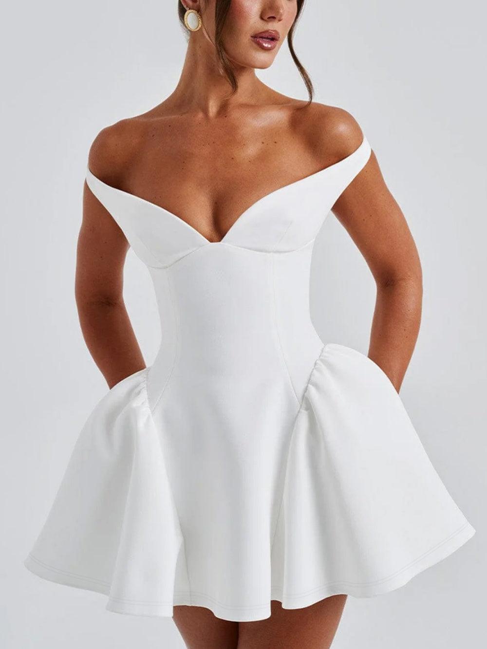 V-neck low-cut backless mini dress – Alice & Noah Birmingham